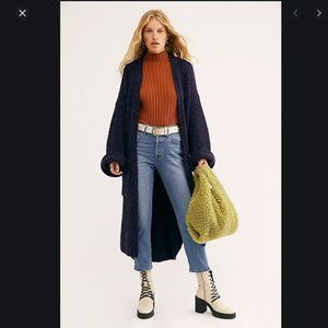 Free People Live in Tokyo Cardigan in Navy Sky